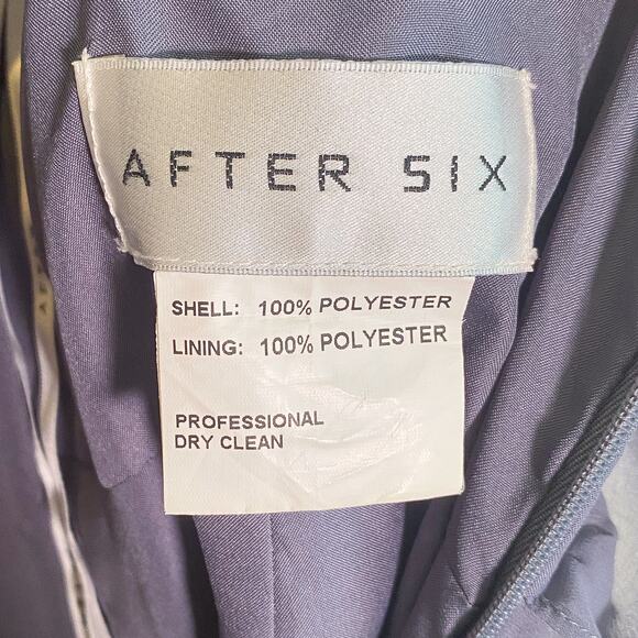 After Six 1505 Chiffon Gown Maxi Bridesmaid Dress in Silverstone - Picture 5 of 6